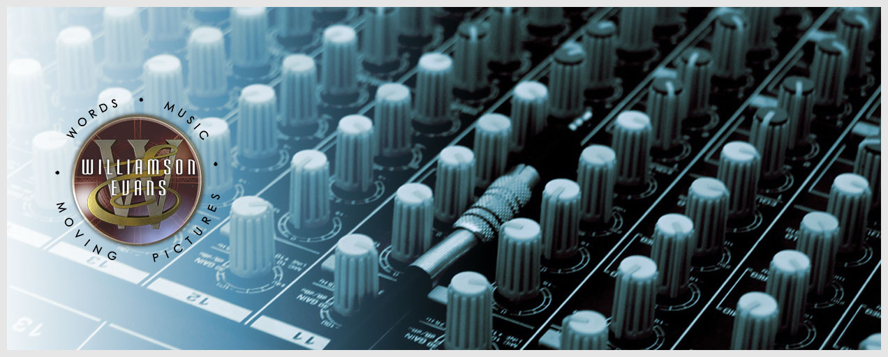 Microphone and mixing console from the Williamson Evans studio website